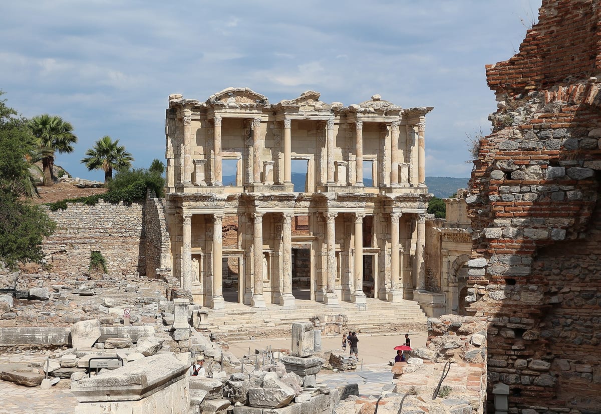 The Library of Celsus facade at Ephesus Ancient City