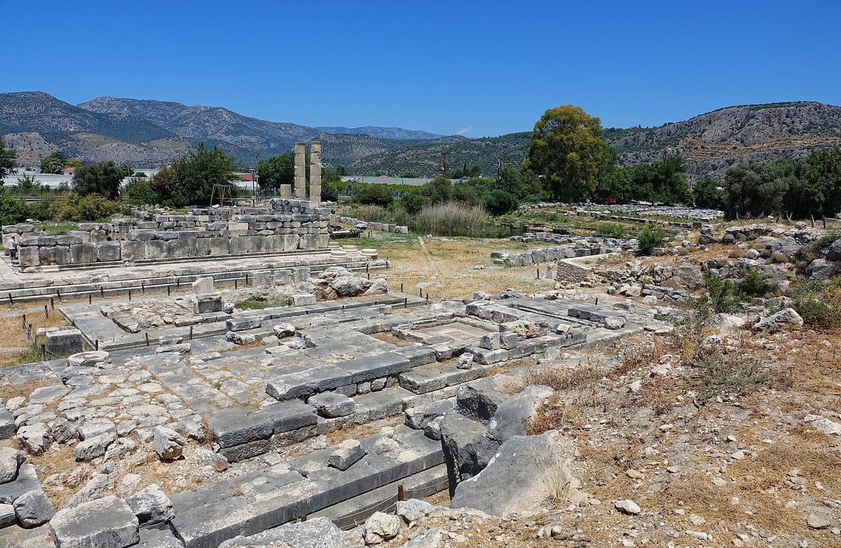 Temple remains in the sanctuary area of Letoon