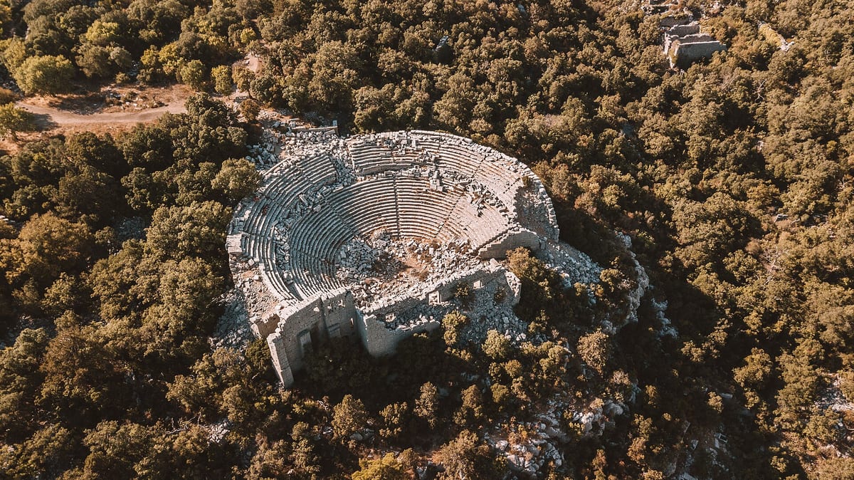 The mountain theatre of Termessos Ancient City